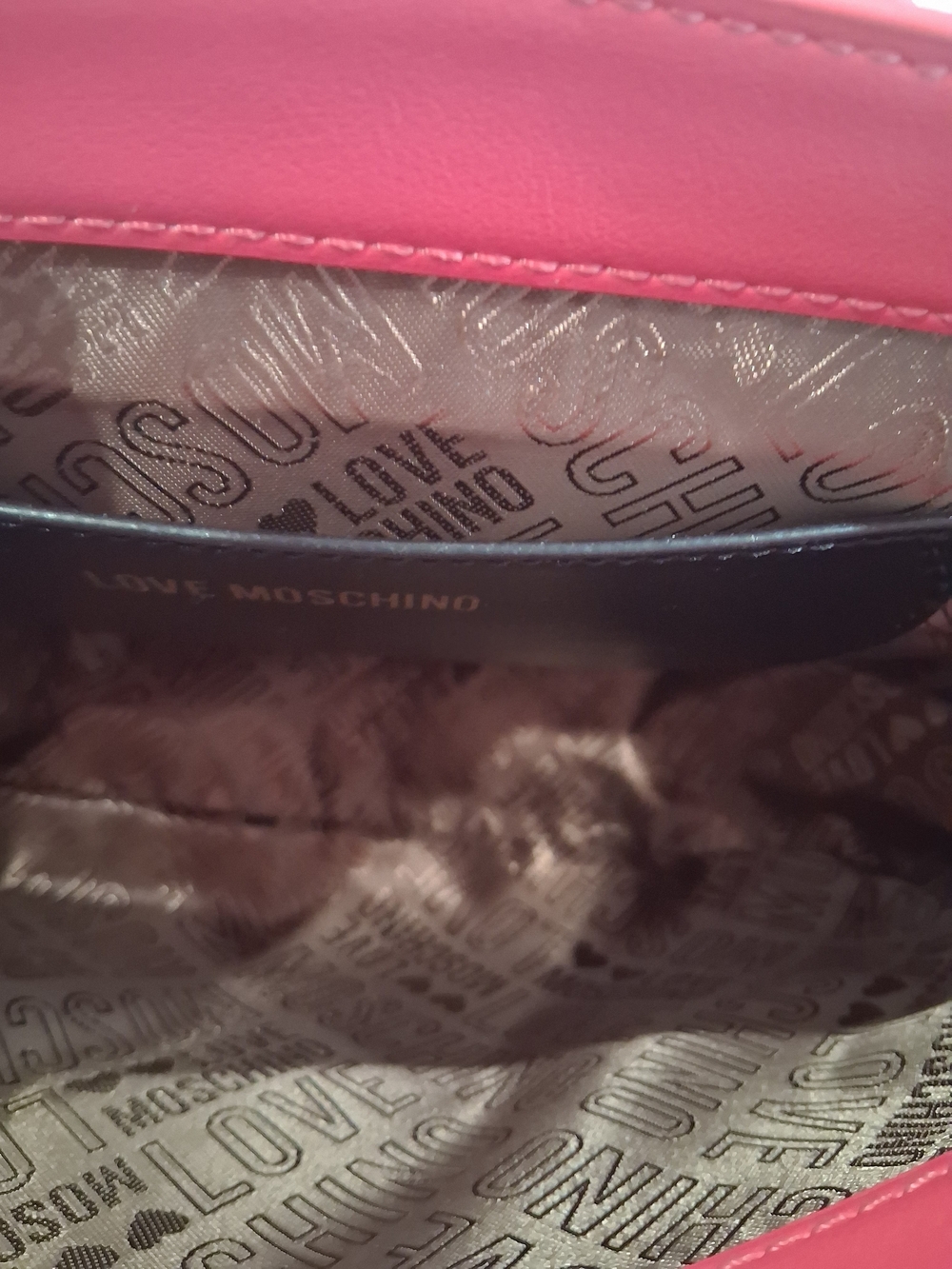 Love Moschino Red Leather Heart Crossbody - Picture 12 of 13